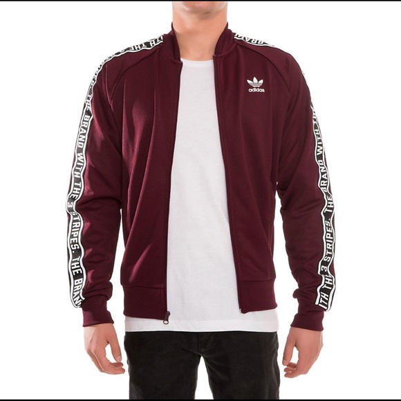 adidas superstar jacket burgundy